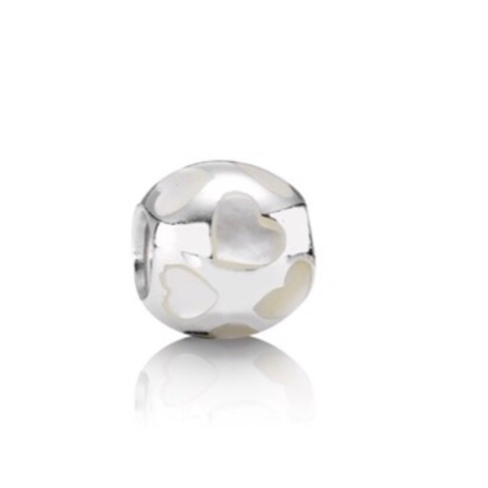 Pandora Charm with Pearl Hearts